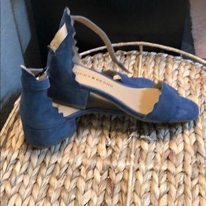 Lucky Brand norrey block heel blue sandal.